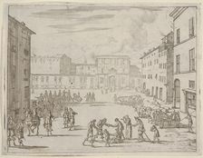 Francesco I d'Este Assists His Subjects with Great Generosity During the Great Famine of 1..., 1659. Creator: Bartolomeo Fenice