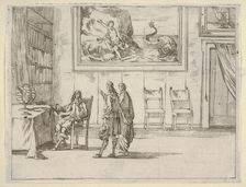 Francesco I d'Este Displays Great Faculty in his Studies, from L'Idea di un Principe ed Er..., 1659. Creator: Bartolomeo Fenice