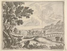 Francesco I d'Este Drives Troops Back Outside of Reggiano, from L'Idea di un Principe ed E..., 1659. Creator: Bartolomeo Fenice