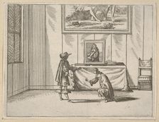 Francesco I d'Este is Generous in Pardoning the Offenders, from L'Idea di un Principe ed E..., 1659. Creator: Bartolomeo Fenice