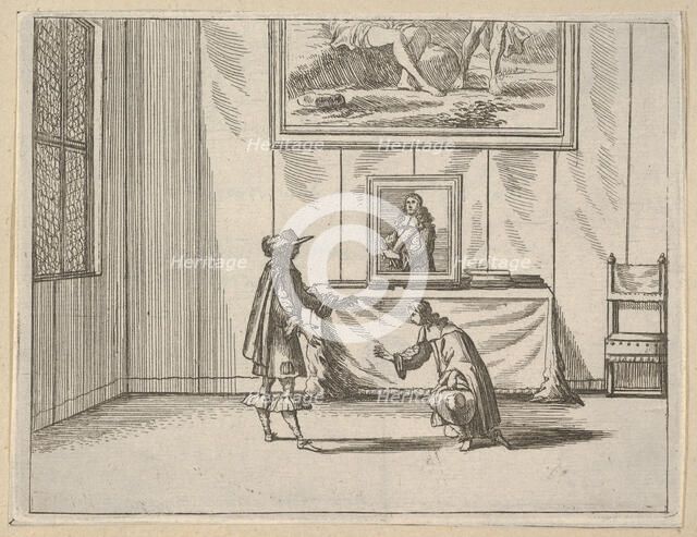 Francesco I d'Este is Generous in Pardoning the Offenders, from L'Idea di un Principe ed E..., 1659. Creator: Bartolomeo Fenice.