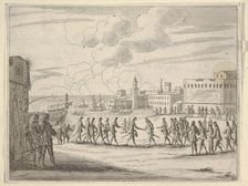 Francesco I d'Este is Named the Deputy of the Catholilc King and is Sent to Catalogna, fro..., 1659. Creator: Bartolomeo Fenice