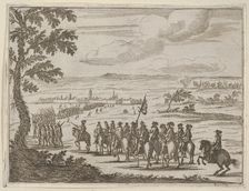 Francesco I d'Este Secures the Fort and the Land to Protect from the German Troops, from L..., 1659. Creator: Bartolomeo Fenice