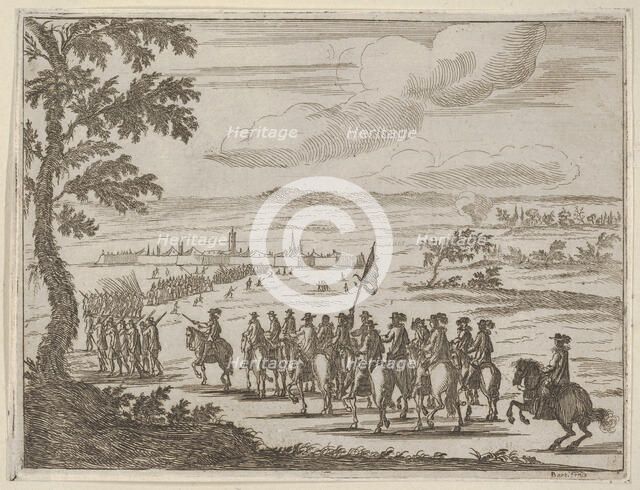 Francesco I d'Este Secures the Fort and the Land to Protect from the German Troops, from L..., 1659. Creator: Bartolomeo Fenice.