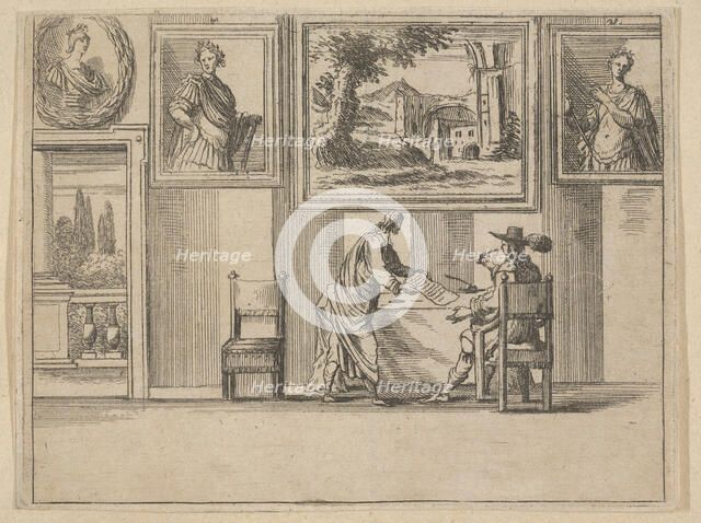 Francesco I d'Este Sentencing the Guilty with Great Difficulty, from L'Idea di un Principe..., 1659. Creator: Bartolomeo Fenice.