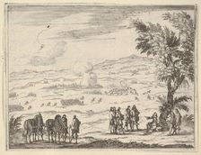 Francesco I d'Este, Suffering the Pain of his Injuries, Continues to Take Charge for the S..., 1659. Creator: Bartolomeo Fenice