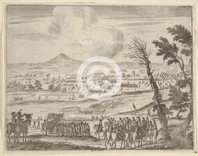 Francesco I d'Este Protects the French in Casalmaggiore from the Siege of the Spanish, fro..., 1659. Creator: Bartolomeo Fenice.