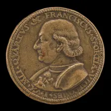 Francesco I Sforza, 1401-1466, 4th Duke of Milan 1450 [obverse], c. 1488. Creator: Cristoforo Foppa
