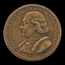 Francesco I Sforza, 1401-1466, 4th Duke of Milan 1450 [obverse], c. 1488. Creator: Cristoforo Foppa