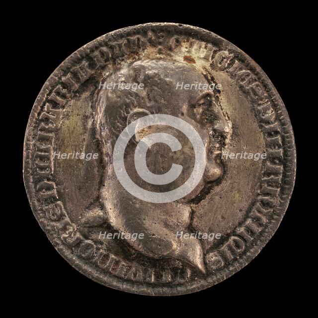 Francesco II da Carrara, 1359-1406, Lord of Padua 1388-1405 [obverse], 1390. Creator: Unknown.