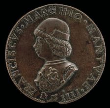 Francesco II Gonzaga, 1466-1519, 4th Marquess of Mantua 1484 [obverse], 1484 or after. Creator: Giovanni Francesco Ruberti