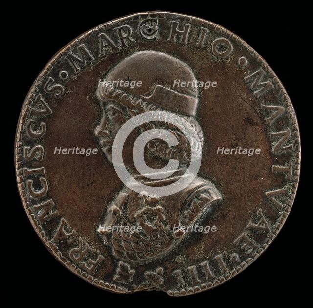 Francesco II Gonzaga, 1466-1519, 4th Marquess of Mantua 1484 [obverse], 1484 or after. Creator: Giovanni Francesco Ruberti.
