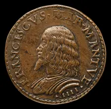 Francesco II Gonzaga, 1466-1519, 4th Marquess of Mantua 1484 [obverse], probably 1484/1506. Creator: Gian Marco Cavalli