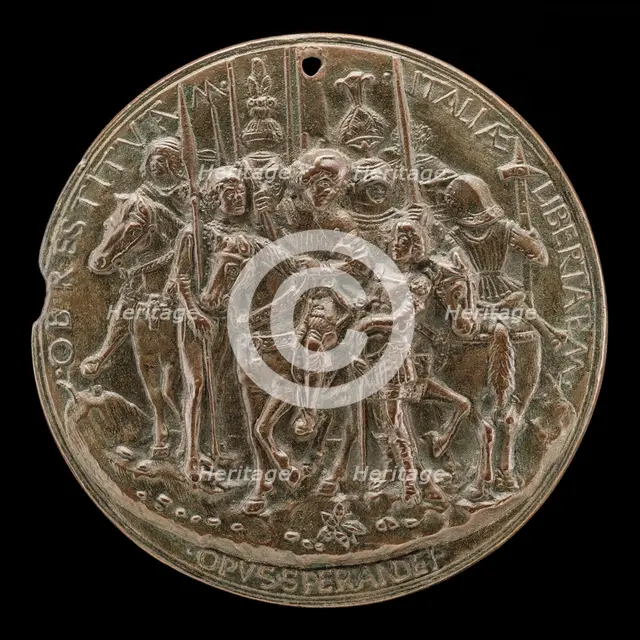 Francesco II Gonzaga and Soldiers [reverse], c. 1495. Creator: Sperandio Savelli.