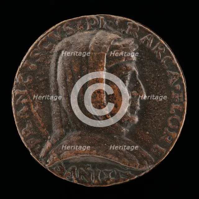 Francesco Petrarca of Arezzo, 1304-1374, Poet [obverse], c. 1500. Creator: Unknown.