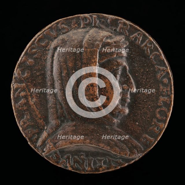 Francesco Petrarca of Arezzo, 1304-1374, Poet [obverse], c. 1500. Creator: Unknown.