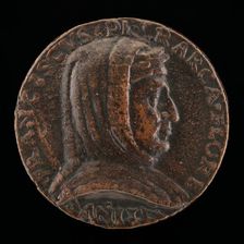 Francesco Petrarca of Arezzo, 1304-1374, Poet [obverse], c. 1500. Creator: Unknown