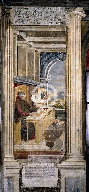 Francesco Petrarca in his study. Artist: Anonymous  