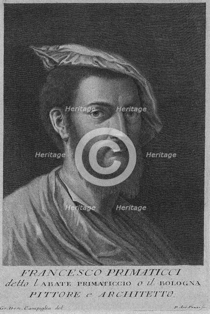 Francesco Primaticcio from the Abate Primaticcio or the Bologna picturesque and architect, 1752. Creator: Pazzi, Pietro Antonio (1706-1770).