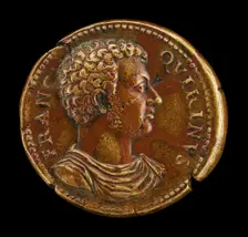 Francesco Querini, died 1563, Venetian Patrician, Poet and Soldier [obverse]. Creator: Giovanni da Cavino
