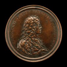 Francesco Redi, 1626-1697, Physician and Scientist [obverse], 1684. Creator: Massimiliano Soldani