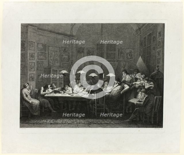 Francesco Rosaspina's Drawing School, 1811. Creator: Giulio Tomba.