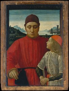 Francesco Sassetti (1421-1490) and His Son Teodoro, ca. 1488. Creator: Domenico Ghirlandaio