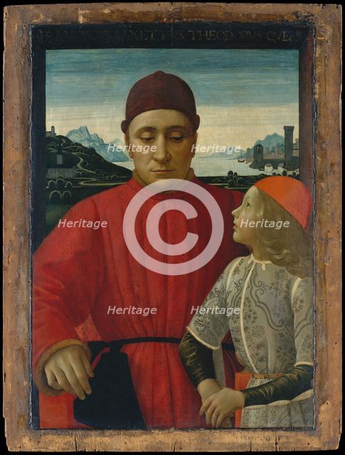 Francesco Sassetti (1421-1490) and His Son Teodoro, ca. 1488. Creator: Domenico Ghirlandaio.