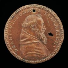 Francesco Visdomini of Ferrara, 1509-1573, Humanist and Hebraist [obverse], 1564. Creator: Pastorino Pastorini