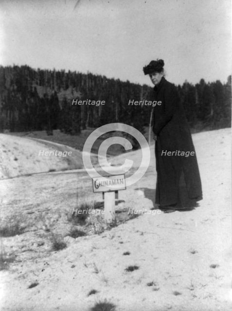Frances A. Johnston mother of Frances Benjamin Johnston at Yellowstone, 1903. Creator: Frances Benjamin Johnston.