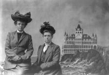 Frances Benjamin Johnston, with Maddie (her mother), 1903. Creator: Unknown