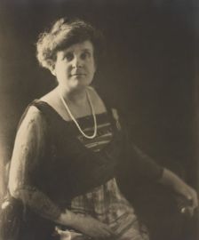 Frances Benjamin Johnston, photographer, posed wearing a pearl necklace..., Palme acade´mique, c1930 Creator: Anthony Bacon
