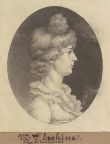 Frances Cadwalader Erskine, 1809. Creator: Charles Balthazar Julien Févret de Saint-Mémin
