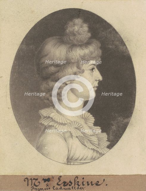 Frances Cadwalader Erskine, 1809. Creator: Charles Balthazar Julien Févret de Saint-Mémin.
