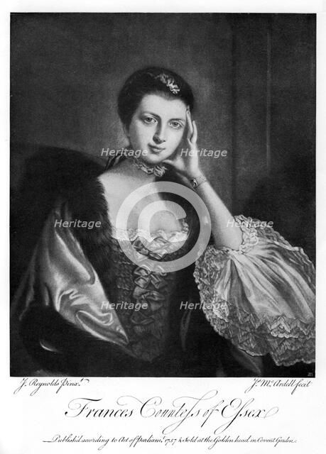 Frances, Countess of Essex, 1757, (1905). Artist: James McArdell