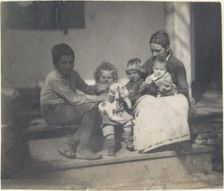 [Frances Crowell with Unidentified Boy, Katie, James, and Frances Crowell], 1890., 1890. Creator: Thomas Eakins