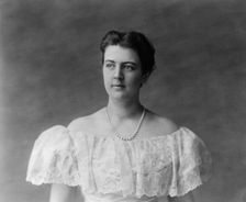 Frances F. Cleveland, head-and-shoulders portrait, facing left, c1897. Creator: Frances Benjamin Johnston