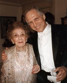 Frances Gershwin (sister of George Gershwin) and her son, Leopold Godowsky III, New York, July 1998. Creators: George Gershwin, Unknown