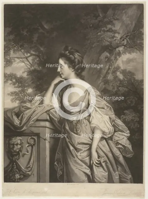 Frances, Lady Bridges, 1768. Creator: James Watson.