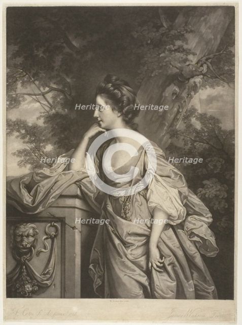 Frances, Lady Bridges, 1768. Creator: James Watson.