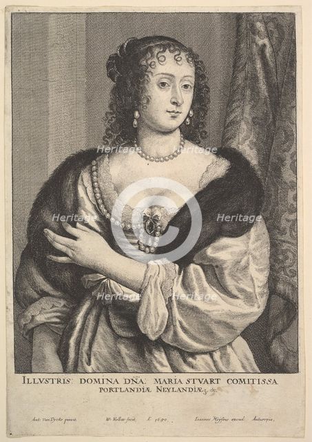 Frances Stuart, Countess of Portland, 1650. Creator: Wenceslaus Hollar.