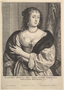 Frances Stuart, Countess of Portland, 1650. Creator: Wenceslaus Hollar