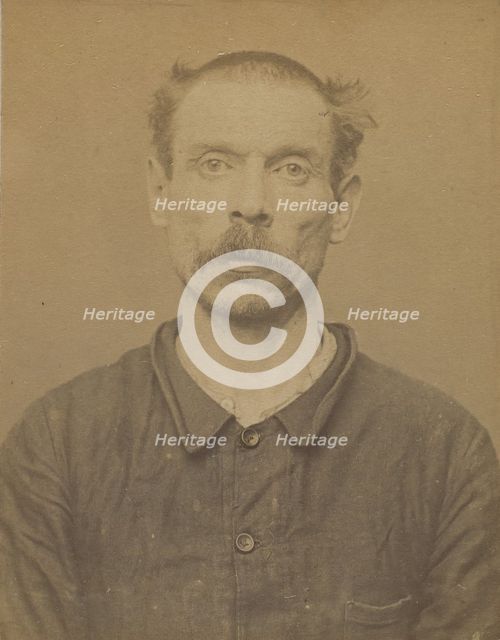 Francier. éloi. 41 ans, né le 28/10/53 à Resson-le-Long (Aisne). ébéniste. Anarchiste. 22/..., 1894. Creator: Alphonse Bertillon.