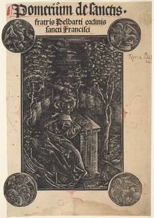 Franciscan, Pelbartus of Temesvar, in a Garden, c. 1500. Creator: Unknown