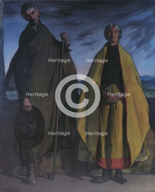 Francisco and his wife, 1909. Creator: Zuloaga y Zabaleto, Ignacio (1870-1945).