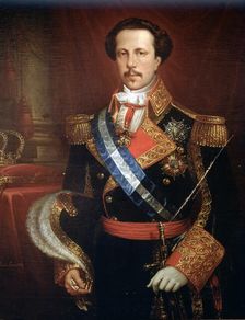 Francisco de Asís of Bourbon (1822 - 1902), husband of Isabella II, oil painting of 1848