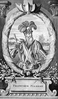 Francisco Pizarro, 15th century Spanish conquistador, 1671