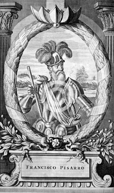Francisco Pizarro, 15th century Spanish conquistador, 1671. Artist: Unknown