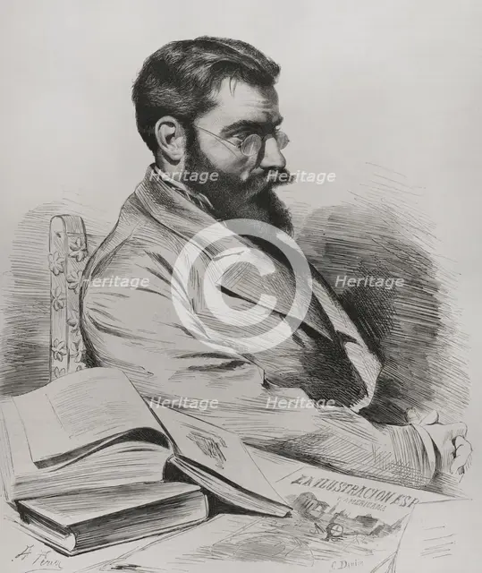 Francisco Pradilla y Ortiz (1848-1921), Spanish painter, 1878.  Creator: Alfredo Perea.