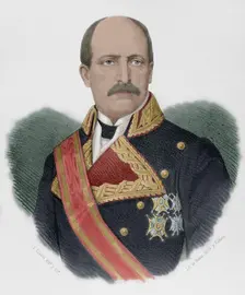 Francisco Serrano y Domínguez, (1810-1885), 1st Duke of la Torre, Grandee of Spain..., 1869. Creator: Santiago Llanta